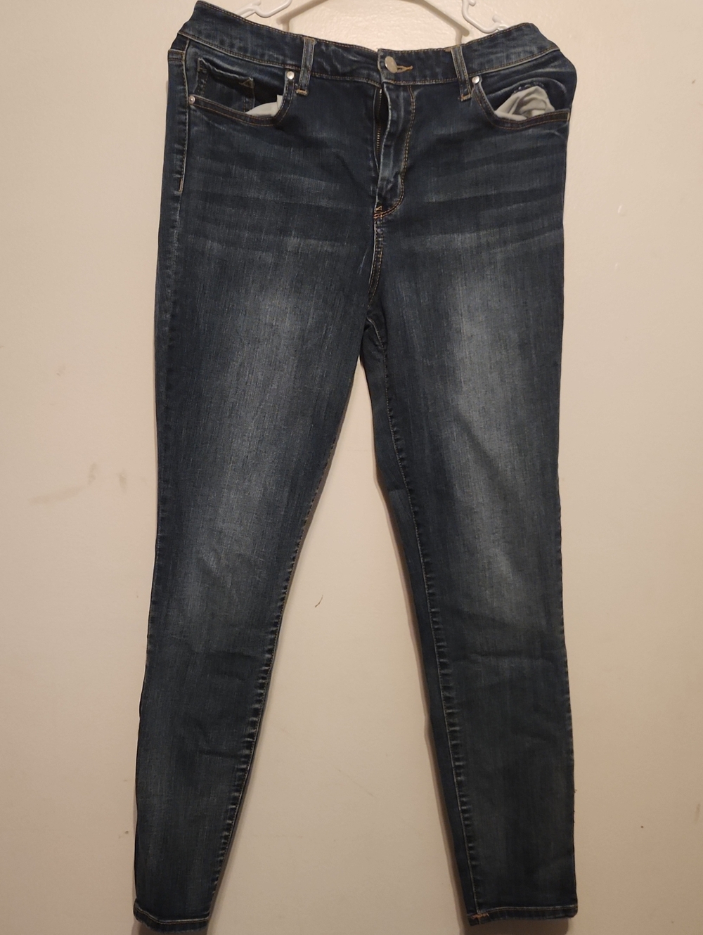 Jessica Simpson Mid-Rise Dark Blue Stretch Skinny Jeans